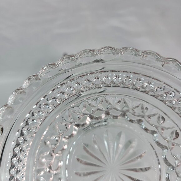 FIVE Vintage Anchor Hocking Wexford Fruit Bowls Diamond Cut Glass Design - Picture 3 of 15